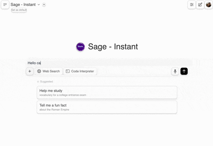 Sage WebUI Demo